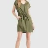 Khujo ANNELI - Sukienka Jeansowa - Khaki Gewaschen 2 Khujo ANNELI - Sukienka Jeansowa - Khaki Gewaschen -Khujo Sklep 063bc7fe03f442468843221e13dfc1dd