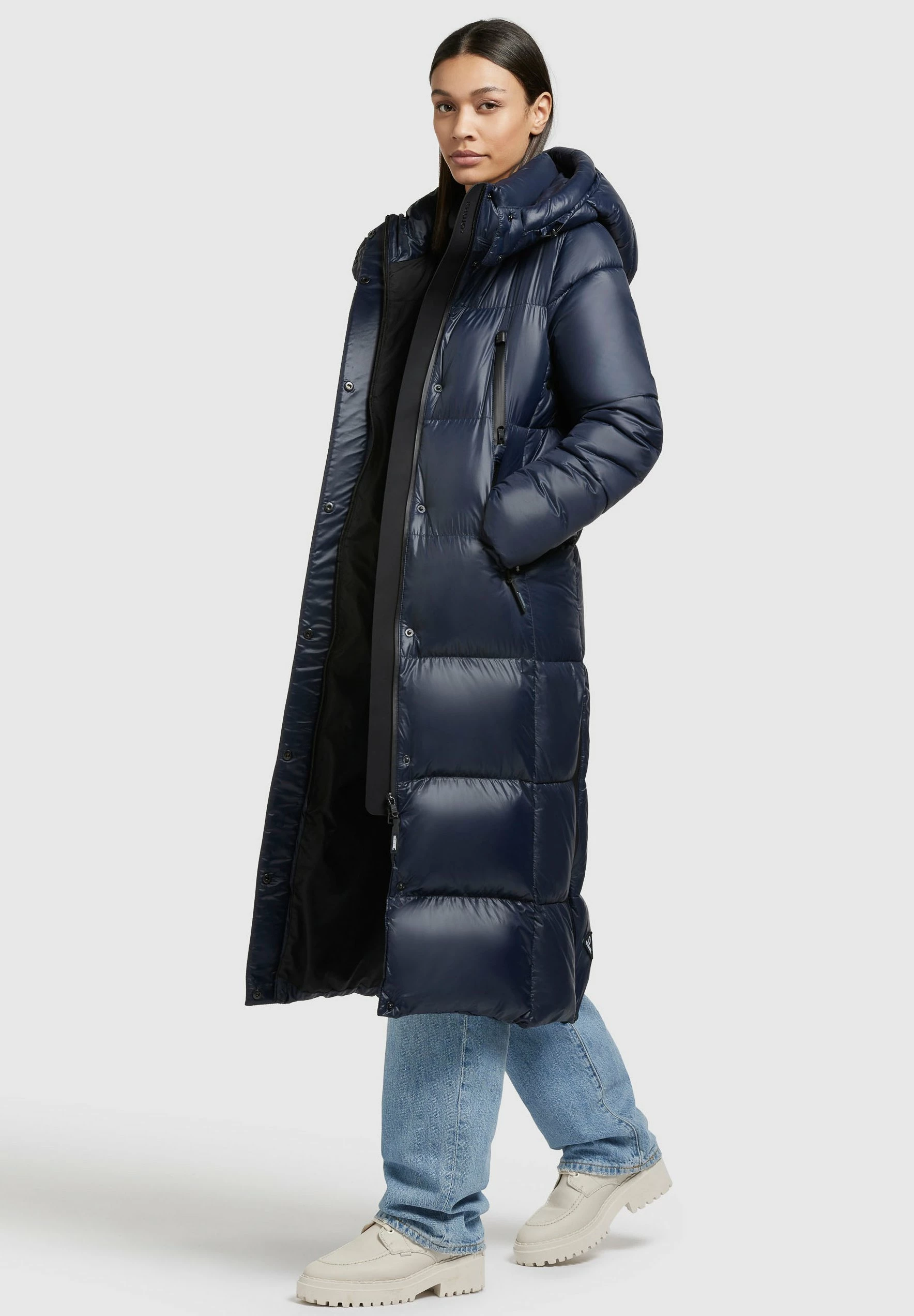 Khujo MELONA SHINY - Płaszcz Zimowy - Dunkelblau 9 Khujo MELONA SHINY - Płaszcz Zimowy - Dunkelblau - obrazek 7