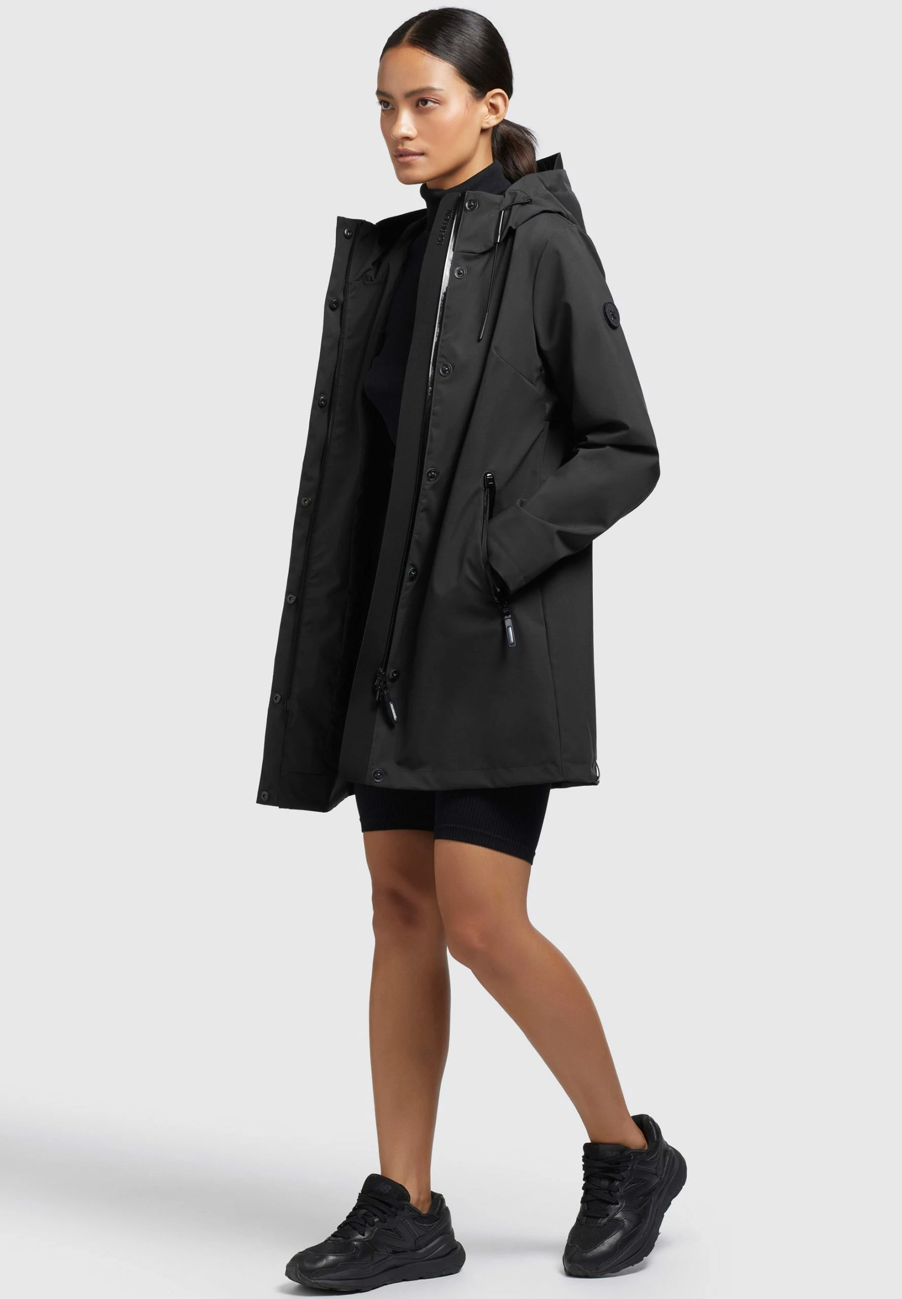 Khujo IZAF - Kurtka Przeciwdeszczowa - Schwarz 4 Khujo IZAF - Kurtka Przeciwdeszczowa - Schwarz - obrazek 2