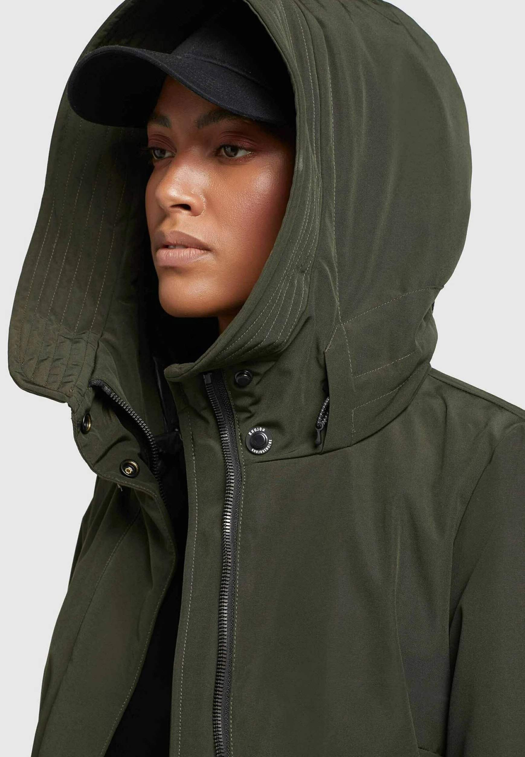 Khujo CHARLYN - Płaszcz Zimowy - Dunkelgrün 6 Khujo CHARLYN - Płaszcz Zimowy - Dunkelgrün - obrazek 4