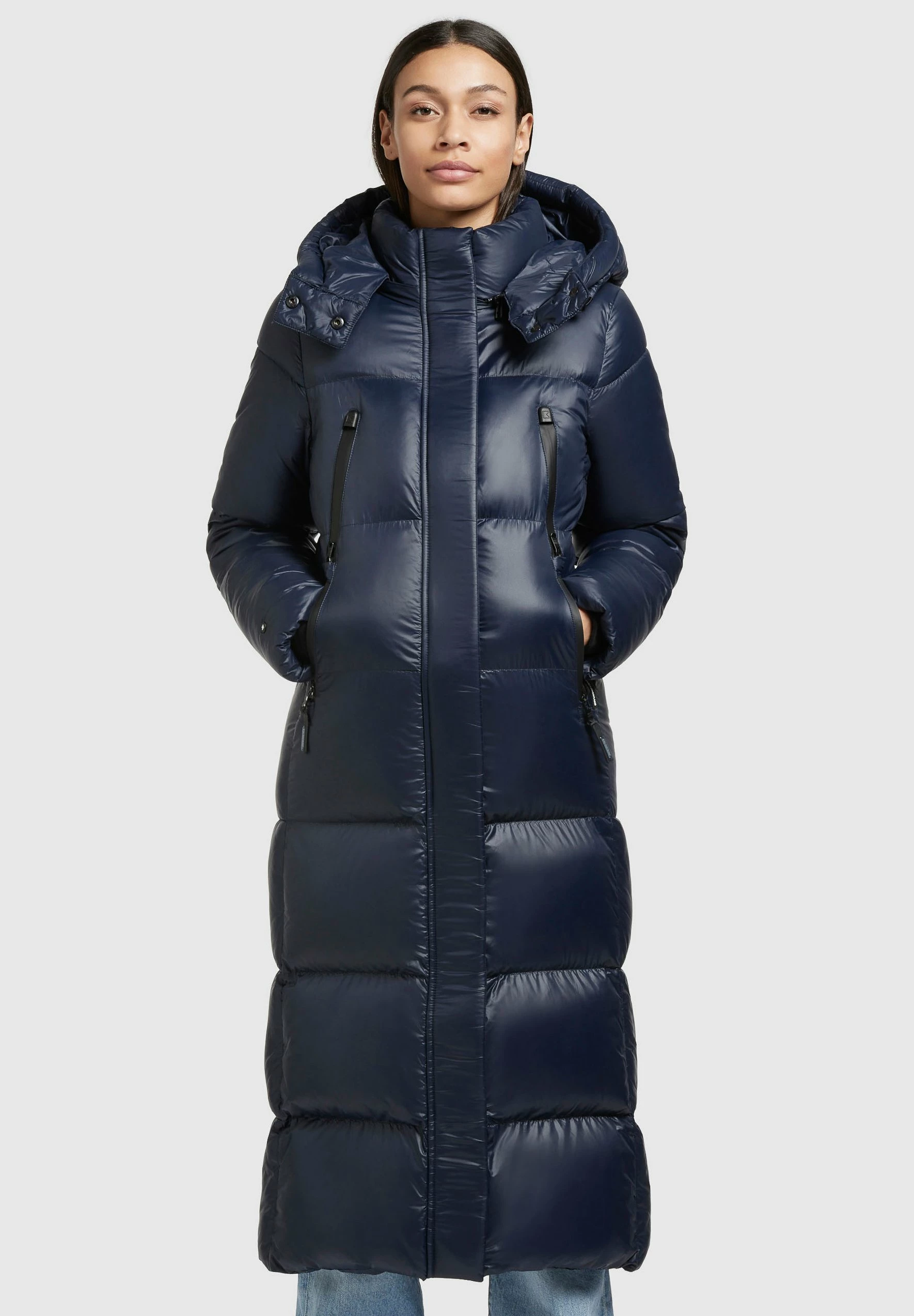 Khujo MELONA SHINY - Płaszcz Zimowy - Dunkelblau 3 Khujo MELONA SHINY - Płaszcz Zimowy - Dunkelblau