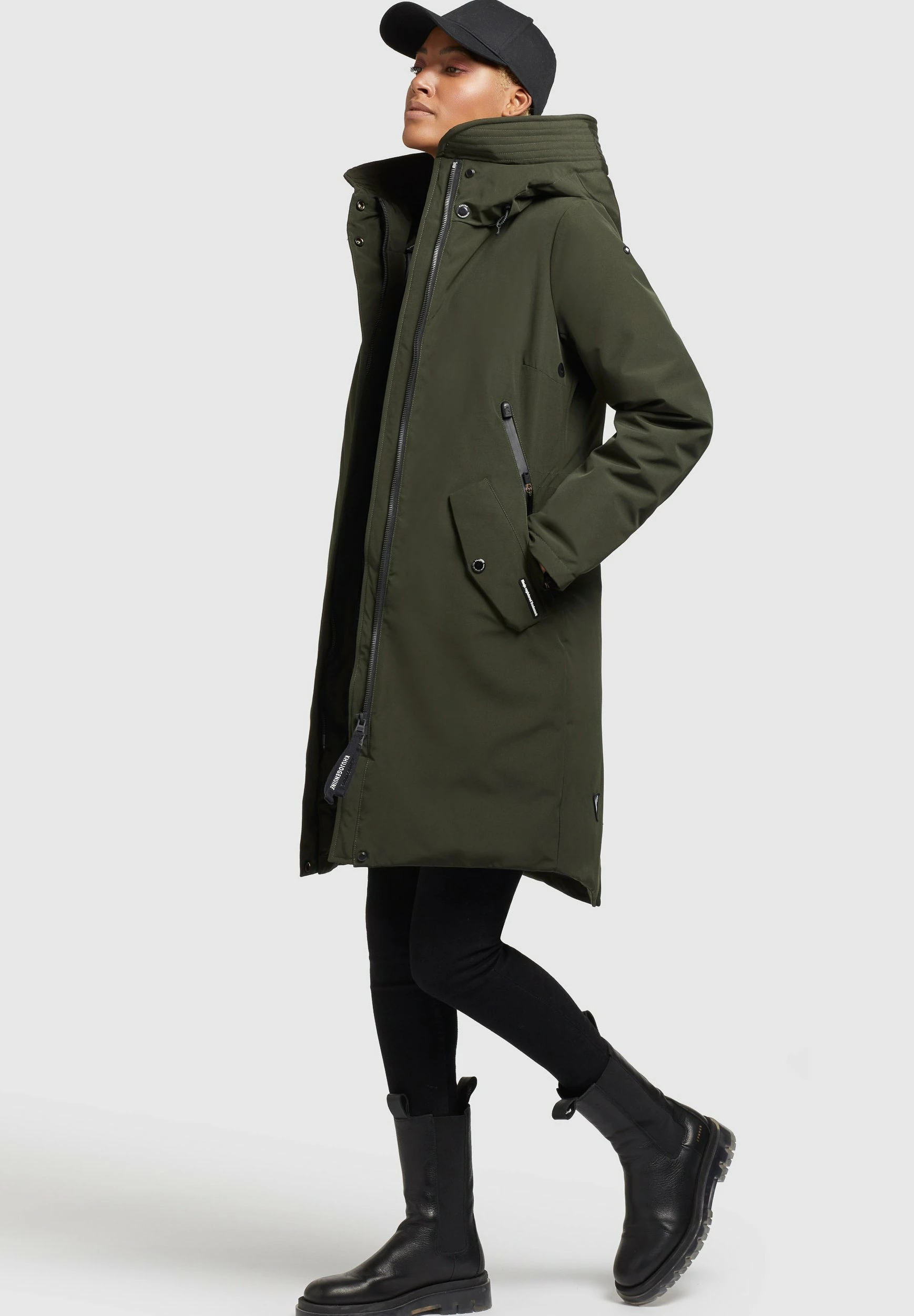 Khujo CHARLYN - Płaszcz Zimowy - Dunkelgrün 8 Khujo CHARLYN - Płaszcz Zimowy - Dunkelgrün - obrazek 6