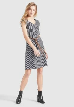 Khujo LEIFA - Sukienka Letnia - Dunkelblau-weiß Gestreift -Khujo Sklep 8d57322fc91245dca265a36fc523bc65