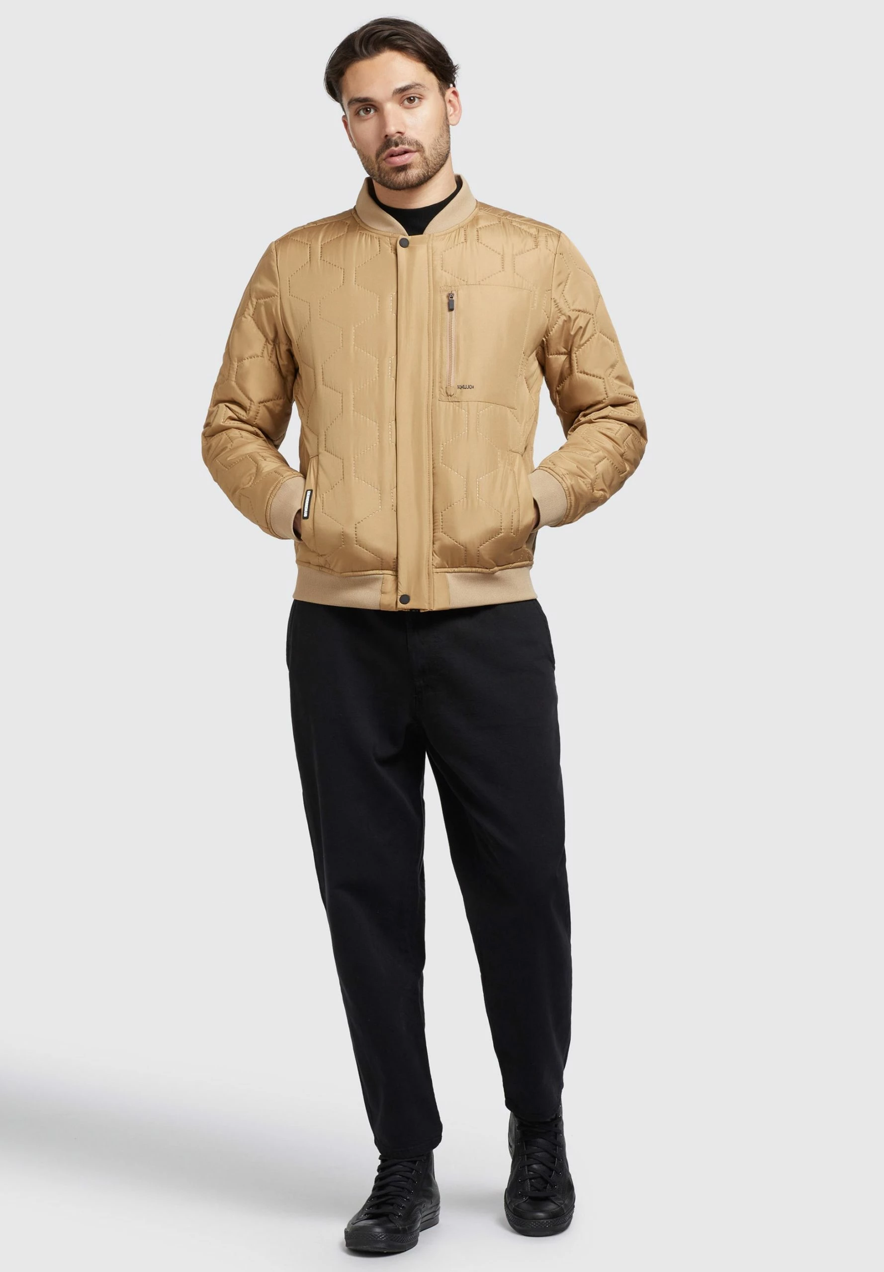 Khujo CARLSON - Kurtka Przejściowa - Beige 6 Khujo CARLSON - Kurtka Przejściowa - Beige - obrazek 4