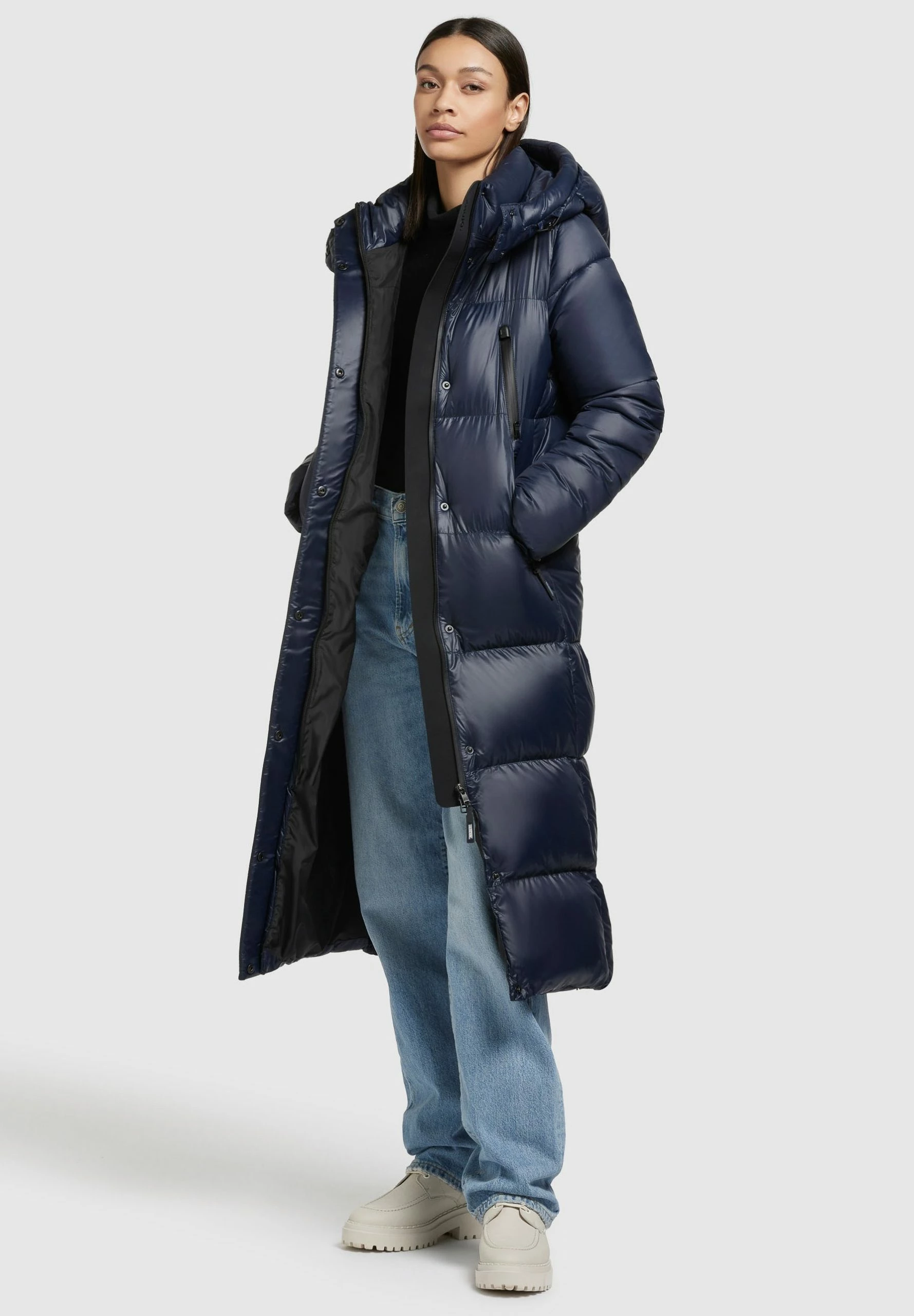 Khujo MELONA SHINY - Płaszcz Zimowy - Dunkelblau 4 Khujo MELONA SHINY - Płaszcz Zimowy - Dunkelblau - obrazek 2