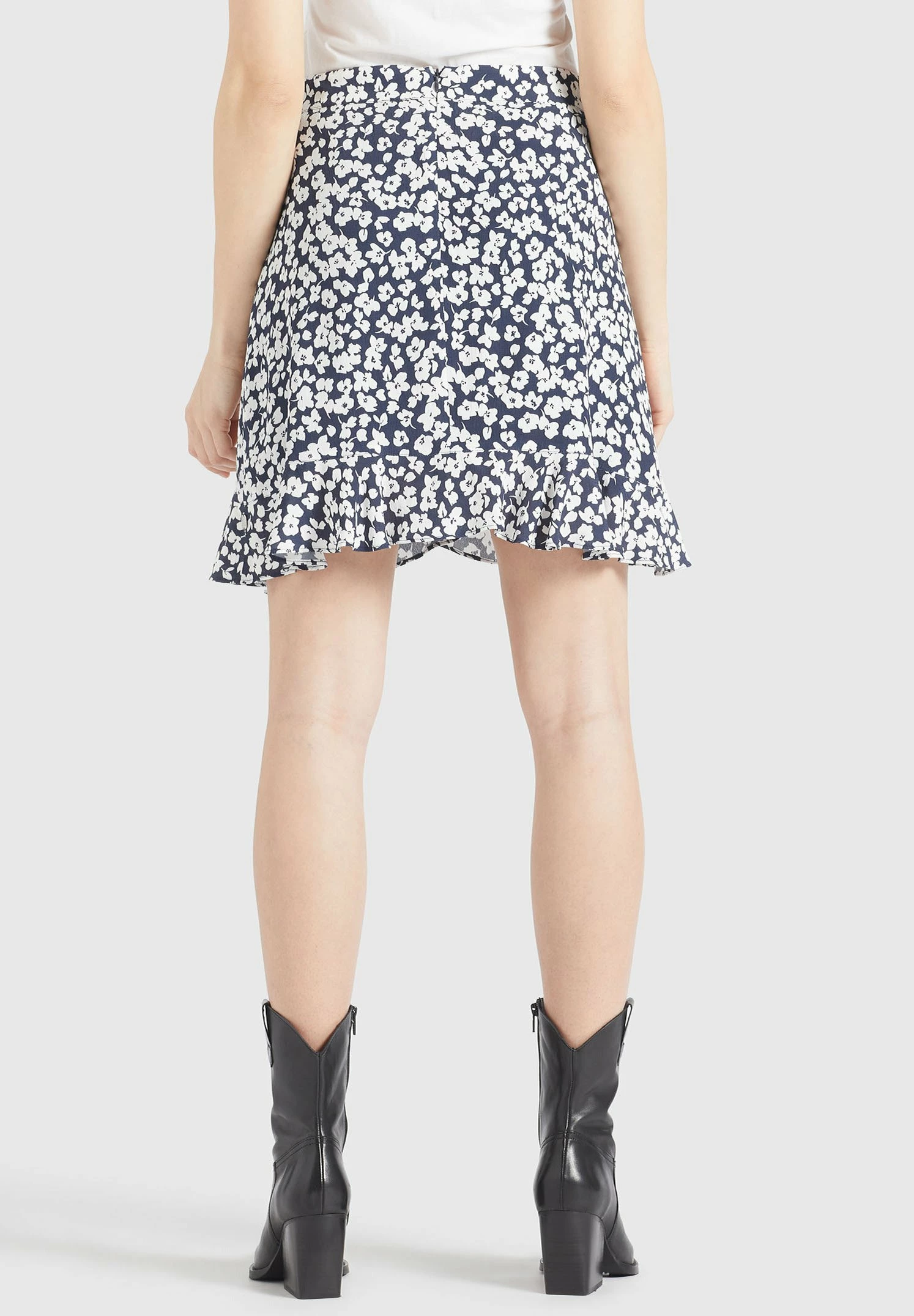 Khujo UNDINE - Spódnica Trapezowa - Dunkelblau-weiß Geblümt 5 Khujo UNDINE - Spódnica Trapezowa - Dunkelblau-weiß Geblümt - obrazek 3