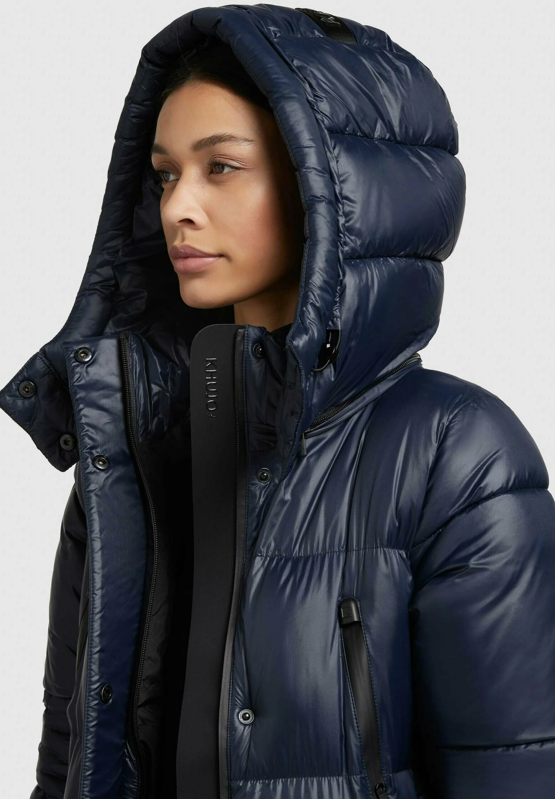 Khujo MELONA SHINY - Płaszcz Zimowy - Dunkelblau 6 Khujo MELONA SHINY - Płaszcz Zimowy - Dunkelblau - obrazek 4