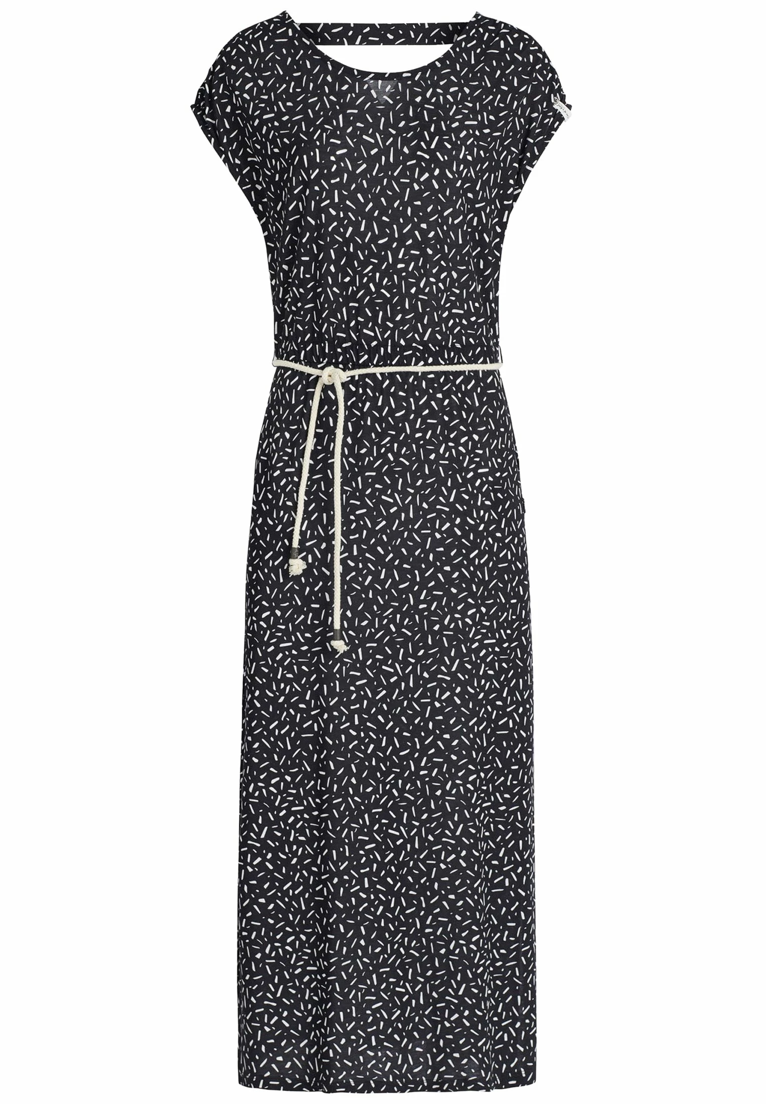 Khujo DOREEN - Długa Sukienka - Schwarz-weiß Gemustert 10 Khujo DOREEN - Długa Sukienka - Schwarz-weiß Gemustert - obrazek 8