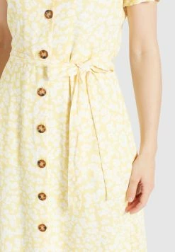 Khujo GOYA - Sukienka Koszulowa - Gelb-weiß Geblümt -Khujo Sklep f22172eed23b4e24aac415791ef07370