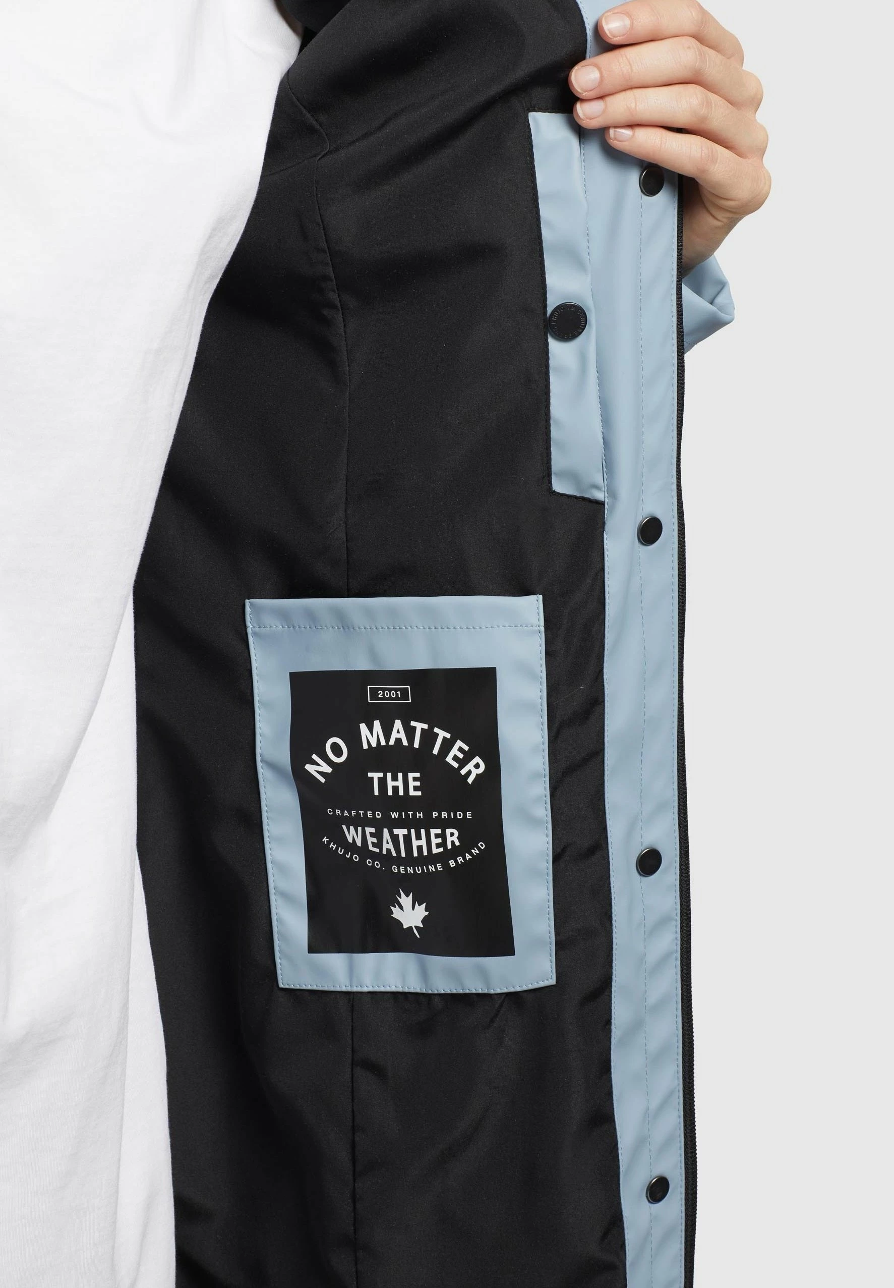 Khujo GLENNA - Kurtka Przeciwdeszczowa - Hellblau 9 Khujo GLENNA - Kurtka Przeciwdeszczowa - Hellblau - obrazek 7