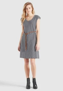 Khujo LEIFA - Sukienka Letnia - Dunkelblau-weiß Gestreift -Khujo Sklep fb1a0eb46bf8452b84f50535030081ef